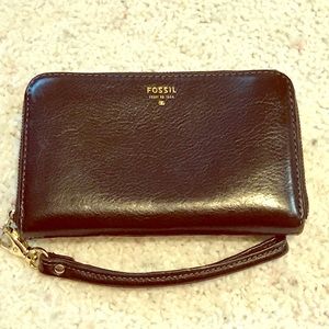 Fossil Black Zip Wallet