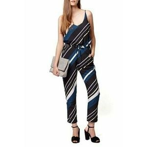 TOPSHOP Crepe Diagonal Stripe Jumpsuit, 8