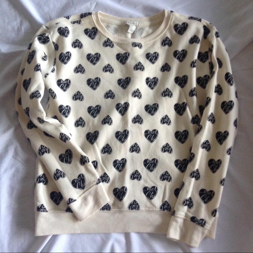 Forever21 Heart Graphic Sweater (medium)