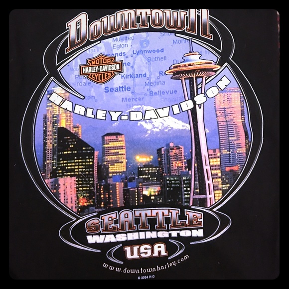 Harley Davidson Seattle >> Men S Blk Harley Davidson T Shirt Seattle Back L Harley Davidson Seattle >> Men S Blk Harley Davidson T Shirt Seattle Back L