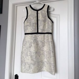 Black & White Textured Formal Dress