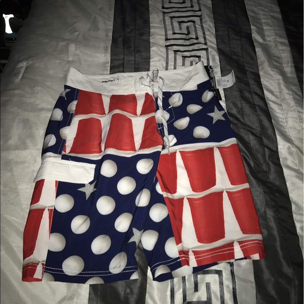 American pong board shorts size 28 new with tags