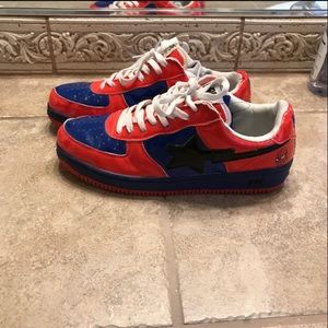 Bape shoes bapestas x Spider-Man