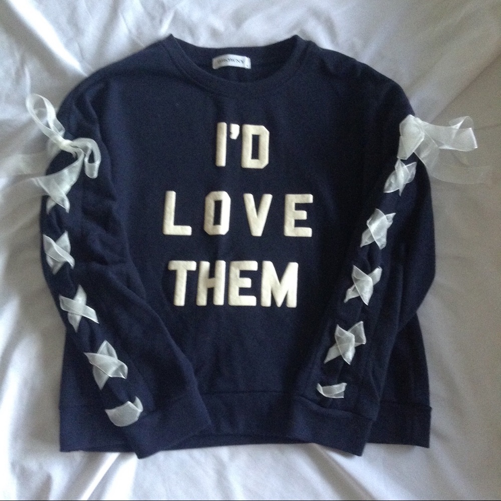 Japanese brand Bow Sleeve Sweater (S/M)