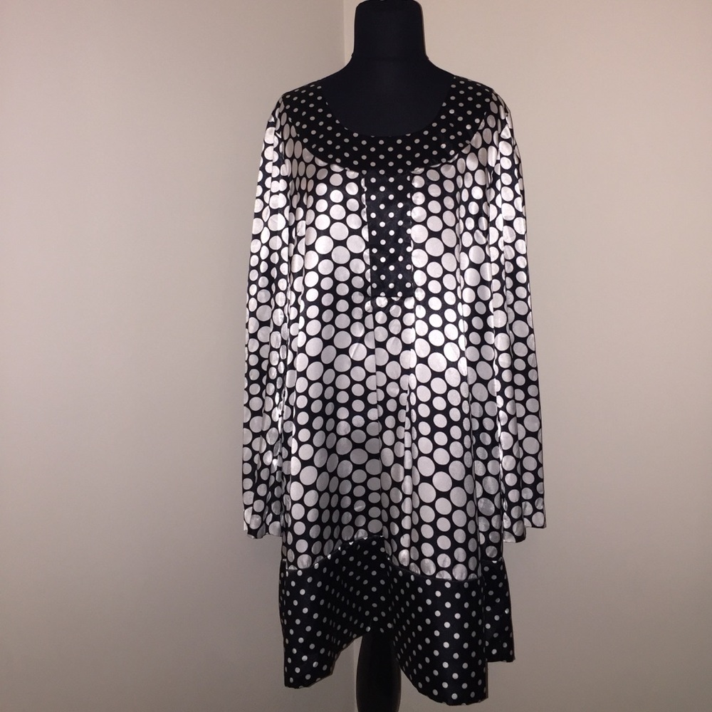 Black and white polka dot dress