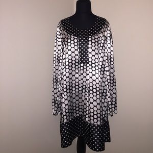 Black and white polka dot dress