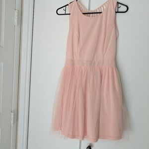 Pink dress with tool skirt