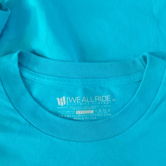 We All Ride Mens T-Shirt Graphic Tee X-Large Blue - Picture 6 of 7