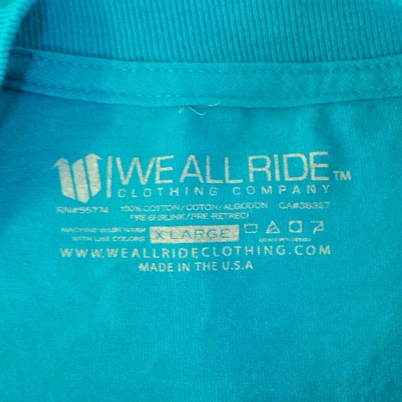 We All Ride Mens T-Shirt Graphic Tee X-Large Blue - Picture 7 of 7