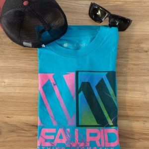 We All Ride Mens T-Shirt Graphic Tee X-Large Blue