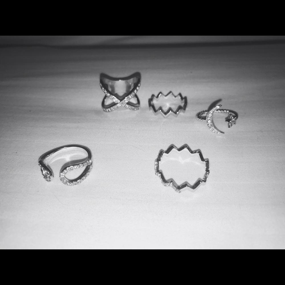 6 piece fashion Rings