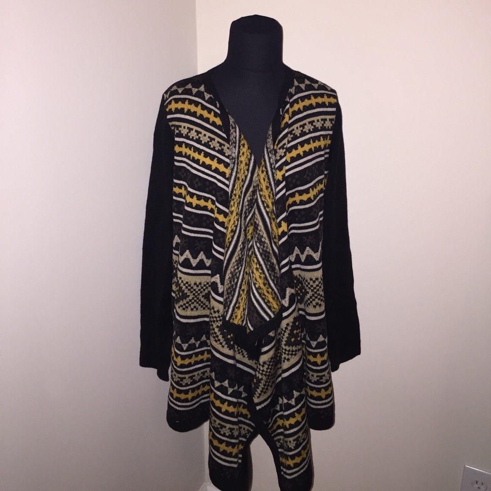 Black and gold sweater cardigan