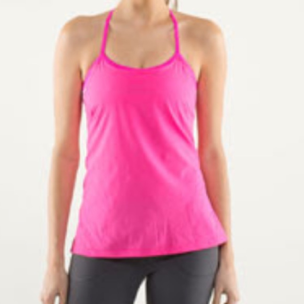 Lululemon amped hot pink tank