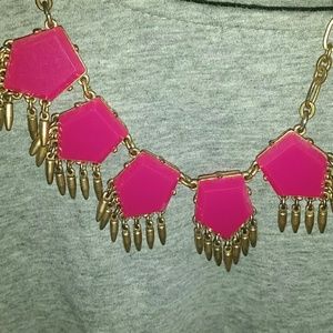 J. Crew bright pink necklace