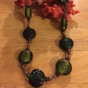 Vintage glass beads necklace
