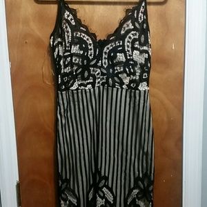 Parisian Lace Midi Dress Bodycon Cami