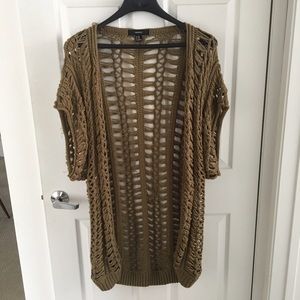 Open Cable Knit Duster