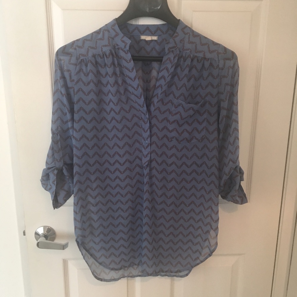 Blue Sheer Blouse