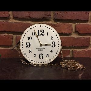 Kate Spade "All Aboard" Leather Clock Crossbody