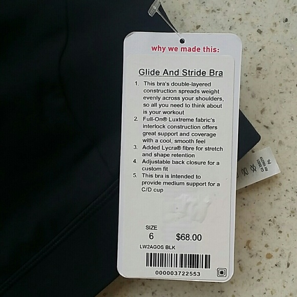 NWT Lululemon Glide and Stride Bra - Picture 8 of 8