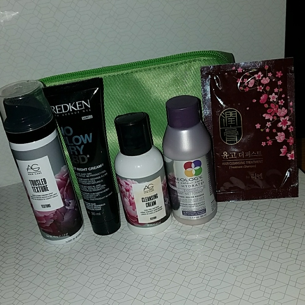 Hair care bundle with make up bag