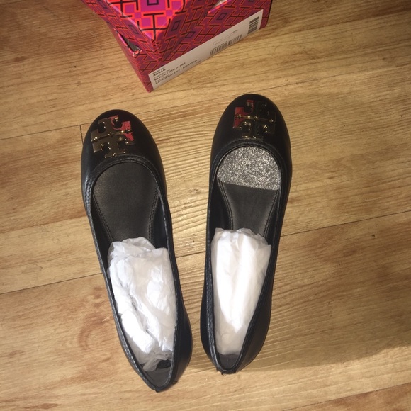 Tory burch Laura ballet flats black 7 NIB - Picture 3 of 4