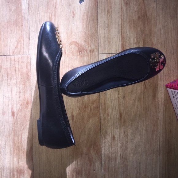 Tory burch Laura ballet flats black 7 NIB - Picture 4 of 4