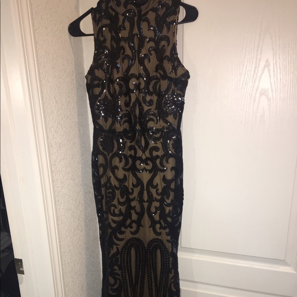 sequin scroll dress