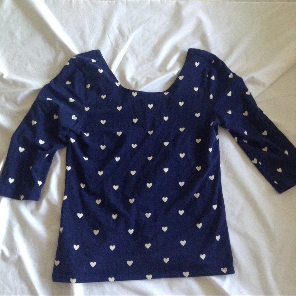 Forever21 Scoop Back 3/4 Sleeve Tshirt