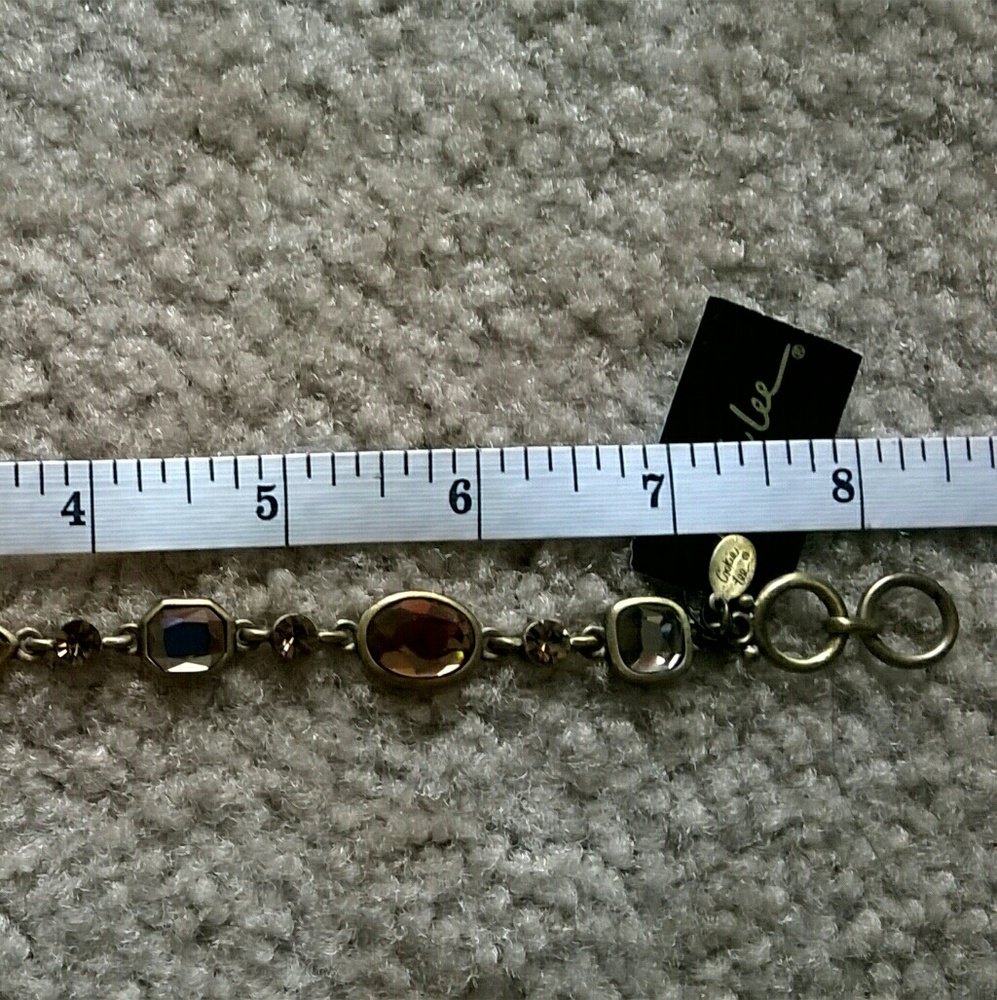 Cookie Lee Bronze Crystal Toggle Bracelet! - Picture 2 of 3