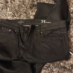 ❤️J Crew Black Waxed Jeans
