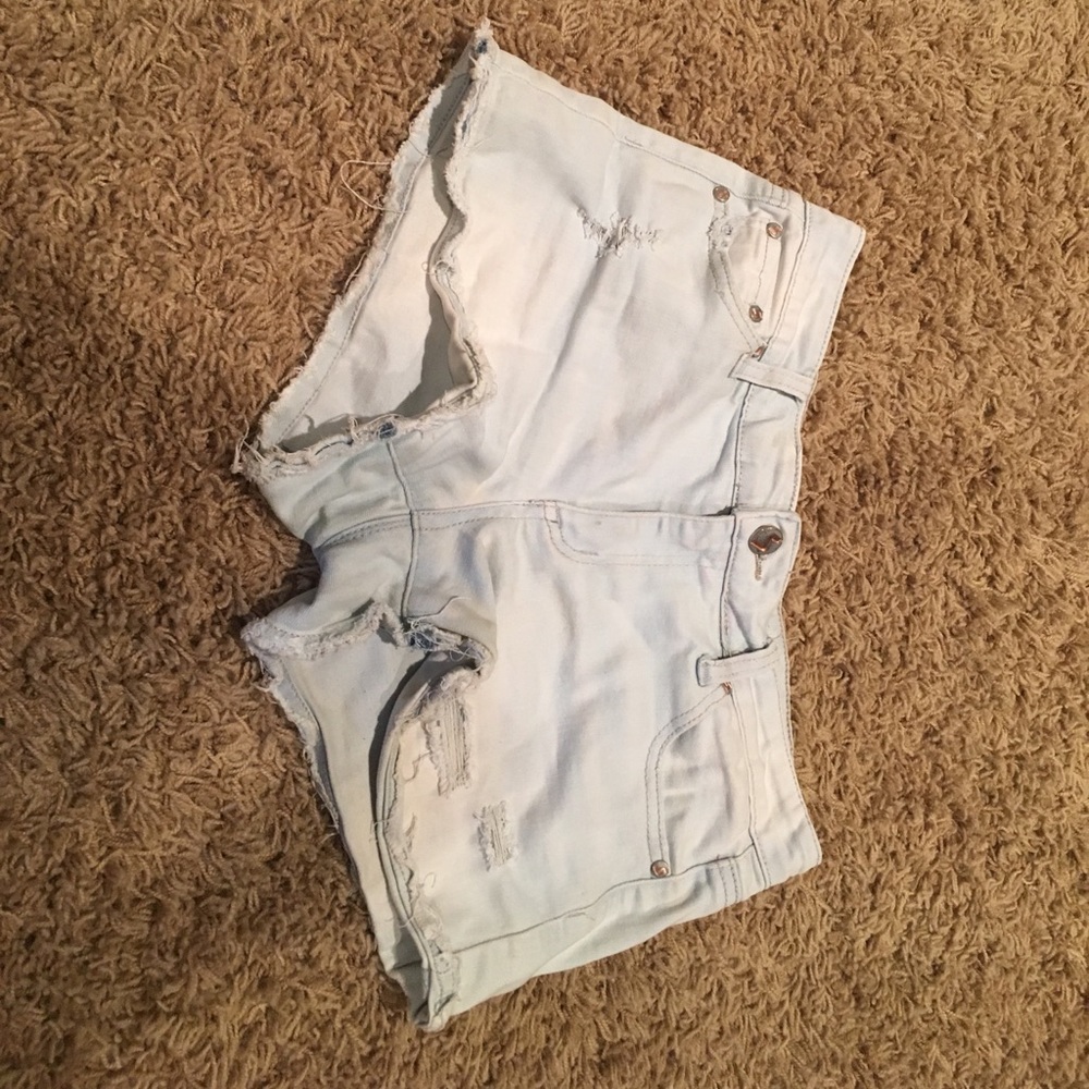 light wash shorts