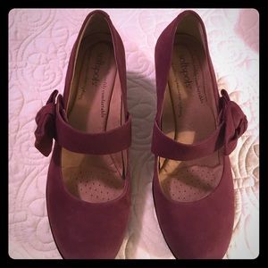 Softspots Sophia Crimson Red Mary Jane Heels