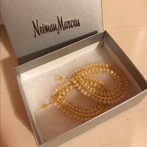 Crystal light pink drop earrings