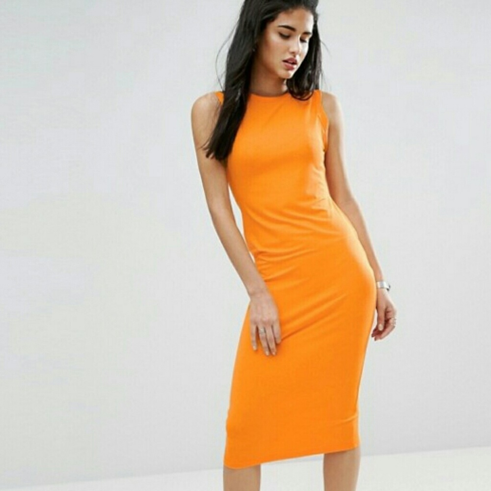 ASOS Twist Detail Sleeveless Dress Midi