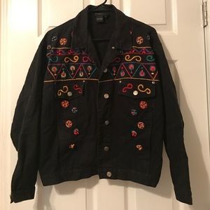 Black denim jacket