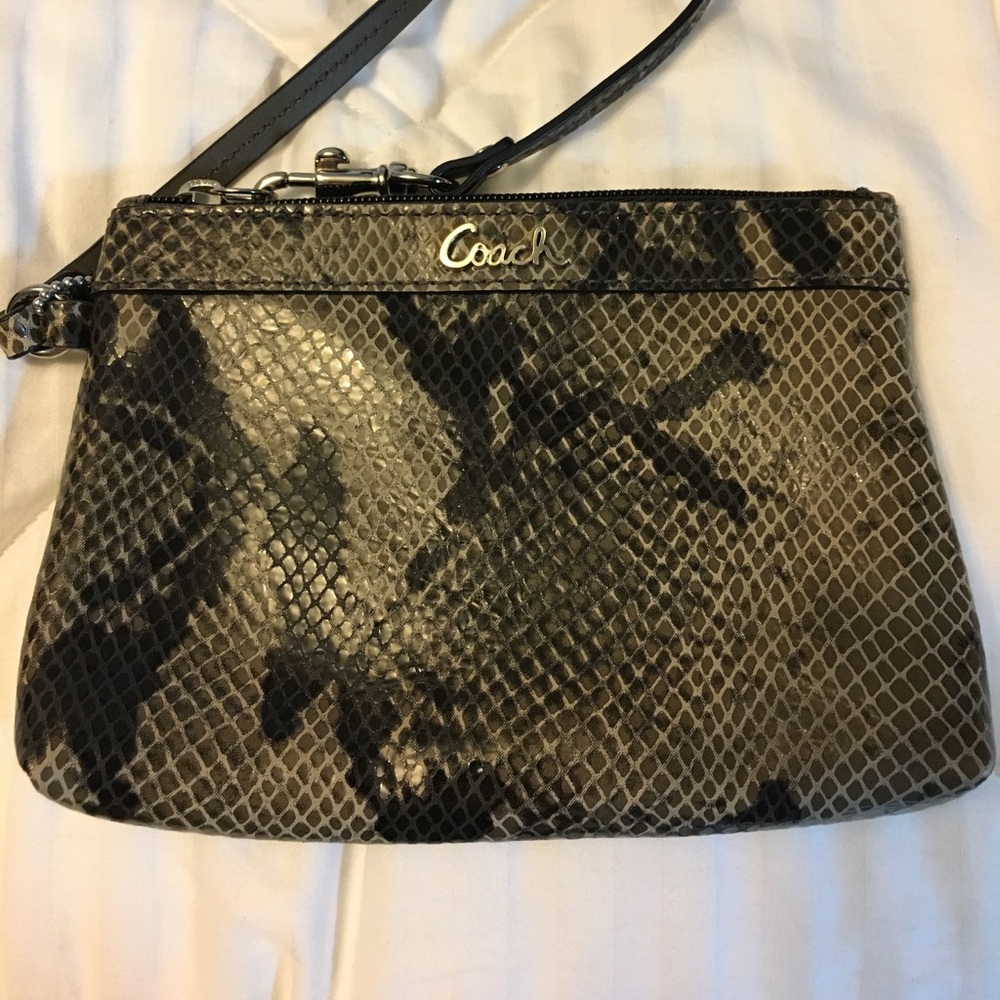 Coach embossed python wristlet - Picture 1 of 4