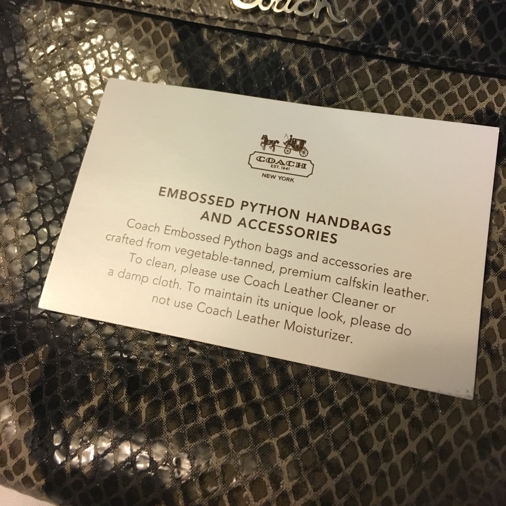 Coach embossed python wristlet - Picture 4 of 4