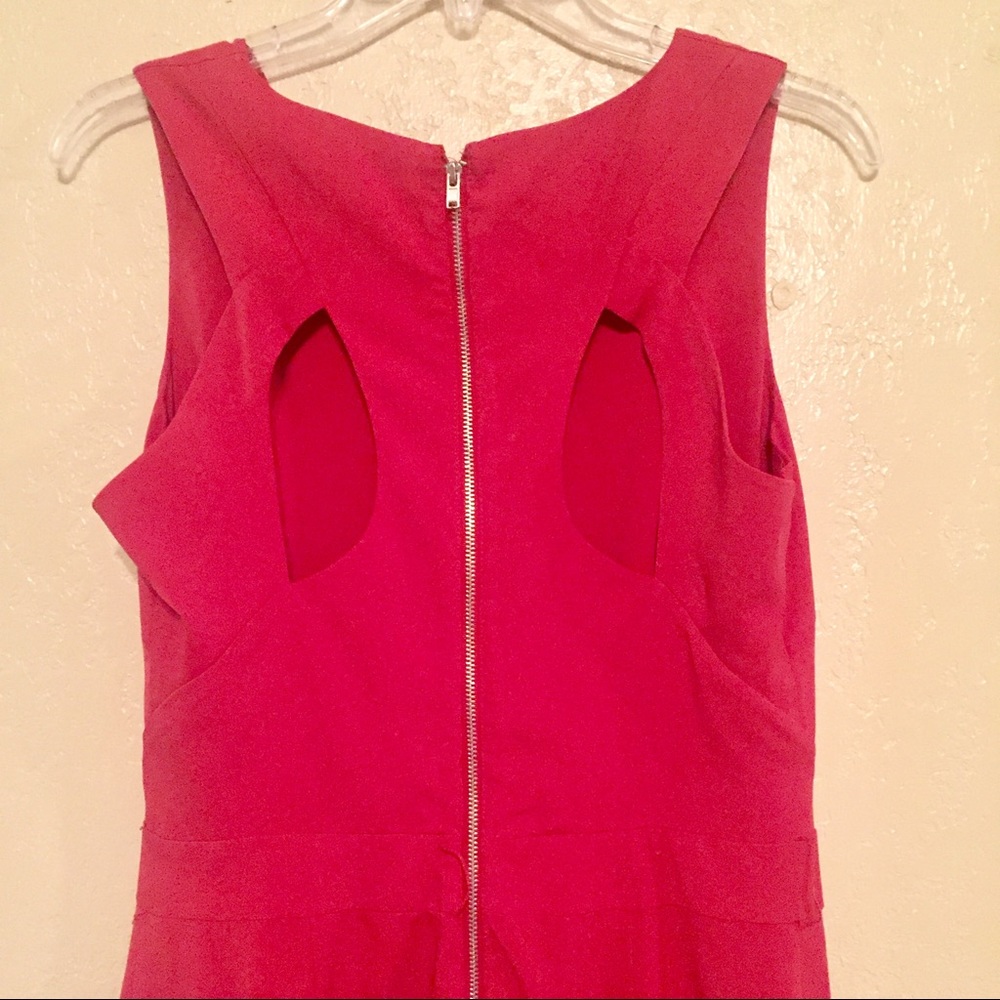 Sexy Red Bebe Jumpsuit