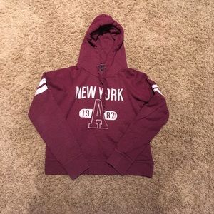 cropped sweatshirt