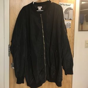 Black Long bomber jacket