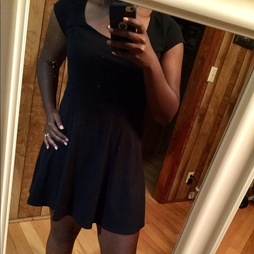 American Eagle Black Skater Dress
