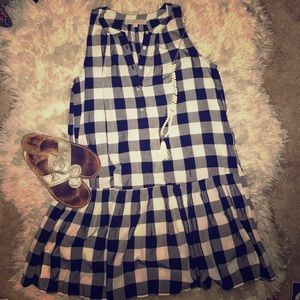 Loft buffalo check dress