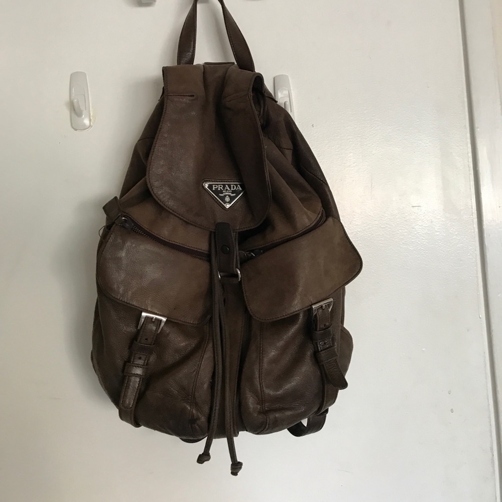 Leather Prada Backpack