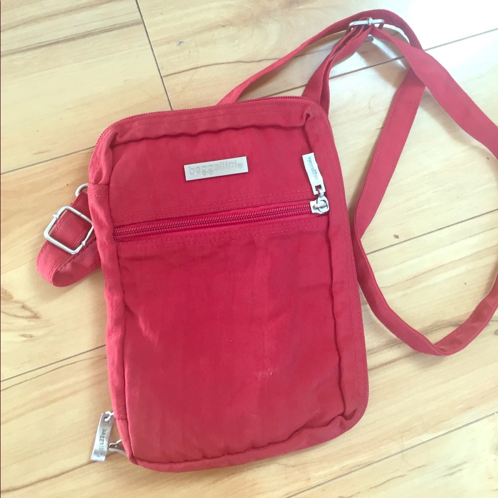 Bagallini Orange Blood traveler cross body/wallet