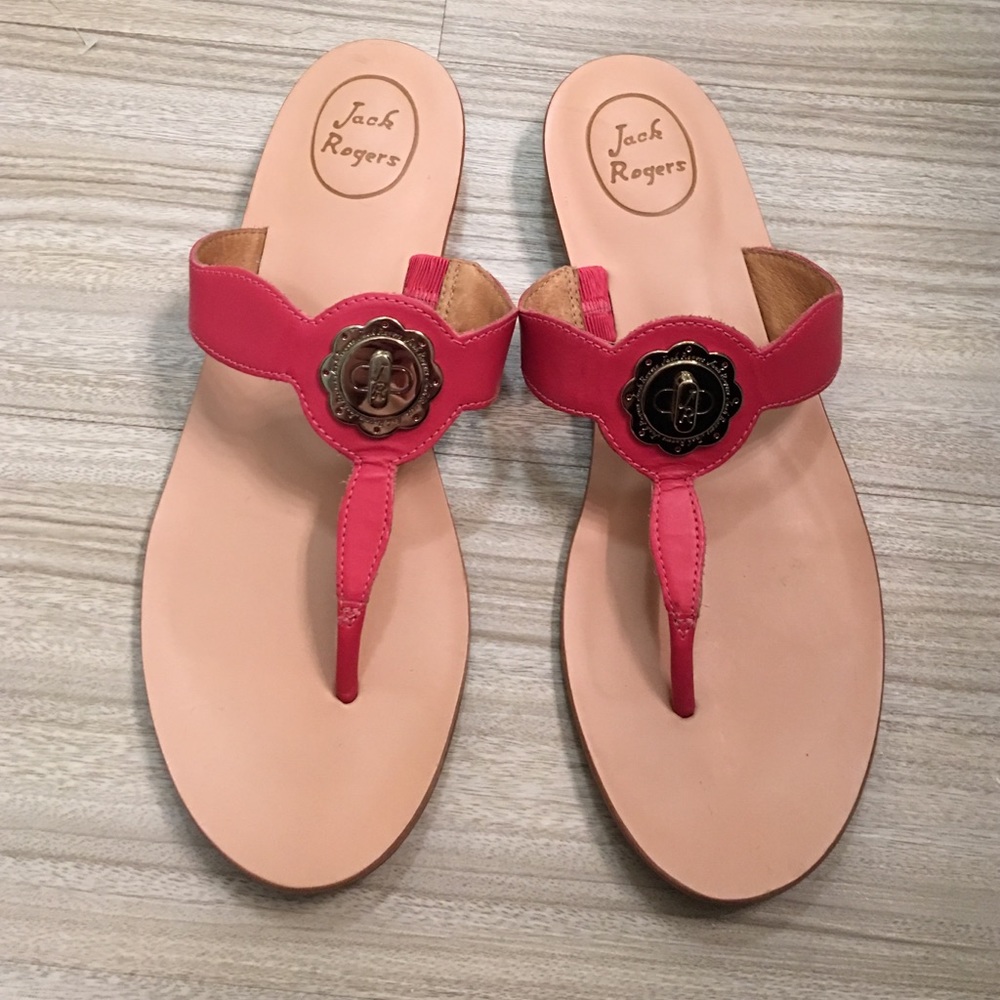 Jack Rogers'Larissa' Leather Thong Sandal (Women)