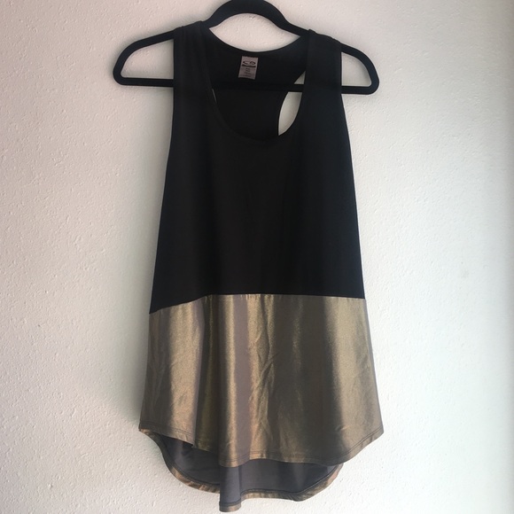 Champion Tops - Black and metallic gold tank top