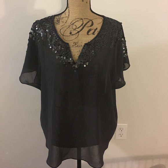 Express Tops - *HOST PICK* Sheer sequin top