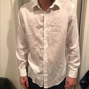 Men's white button down