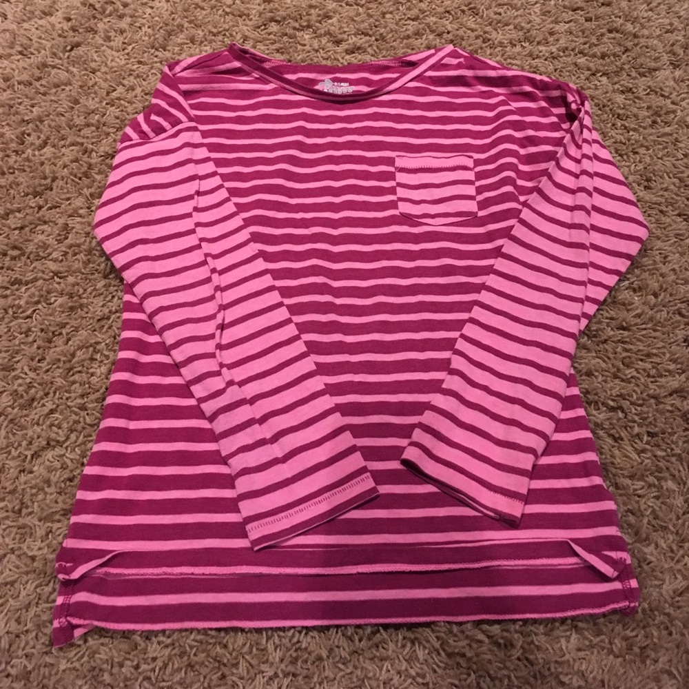 pink stripped long sleeve
